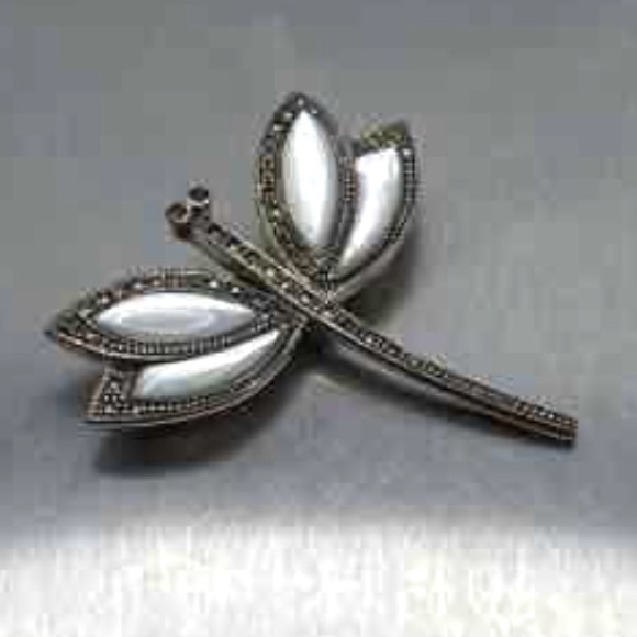 Vintage Sterling Silver Large 3D Dragon Fly Brooch - Picture 13 of 14